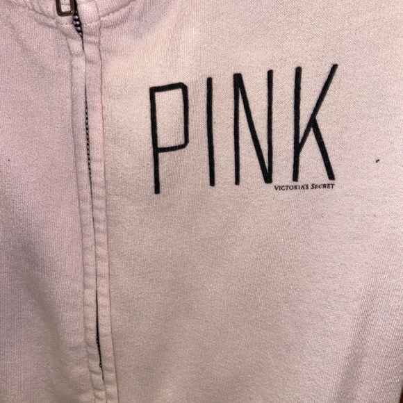 Baby pink Victoria secret zip up - Picture 2 of 4